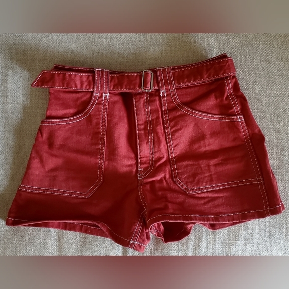 Club Monaco Red Denim Contrast Stitch - Picture 4 of 4